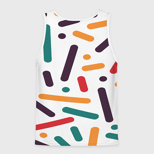 Мужская майка без рукавов Oval oil / 3D-Белый – фото 2