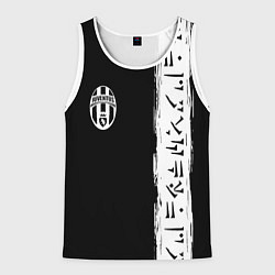 Майка-безрукавка мужская Ювентус символы гейм, цвет: 3D-белый