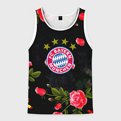 Майка-безрукавка мужская Бавария Мюнхен розы, цвет: 3D-белый