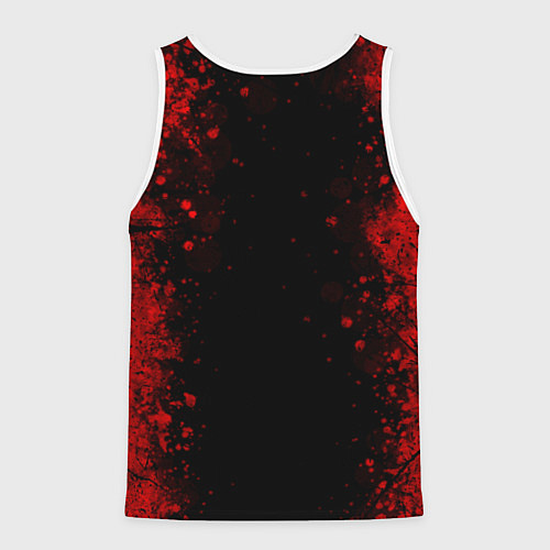 Мужская майка без рукавов Эмблема hitman на черном фоне / 3D-Белый – фото 2