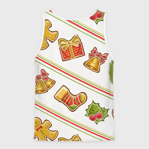 Мужская майка без рукавов Рождественский дух / 3D-Белый – фото 2