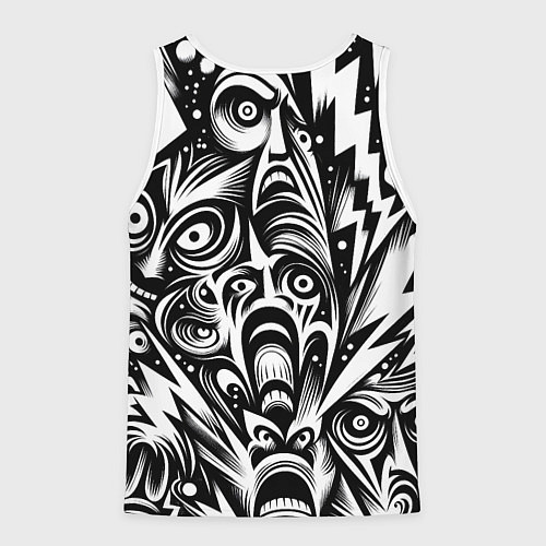 Мужская майка без рукавов Lightnings and faces - ai art fantasy / 3D-Белый – фото 2