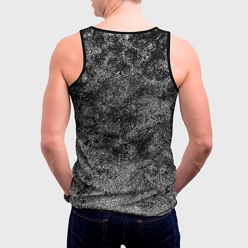 Мужская майка без рукавов Ворон в круге рун и компас вегвизир / 3D-Черный – фото 4