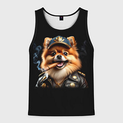 Майка-безрукавка мужская Гламурный чау-чау, цвет: 3D-черный
