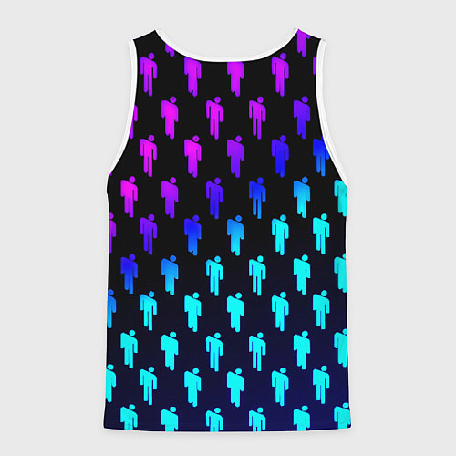 Мужская майка без рукавов Barcelona люди градиент неон / 3D-Белый – фото 2
