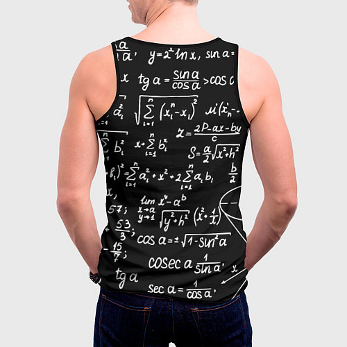 Мужская майка без рукавов Ювентус физика символы / 3D-Черный – фото 4