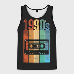 Майка-безрукавка мужская 90ые годы, цвет: 3D-черный
