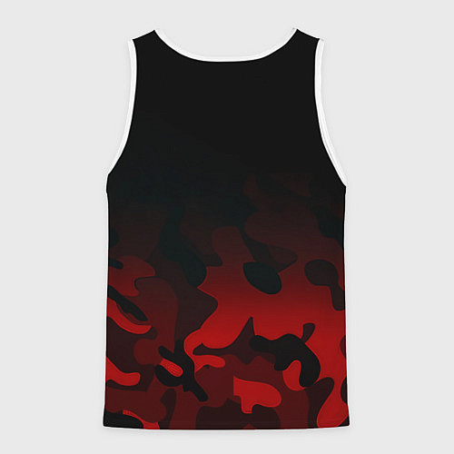 Мужская майка без рукавов Манчестер Юнайтед камуфляж текстура / 3D-Белый – фото 2