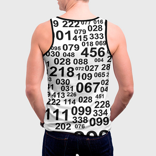Мужская майка без рукавов Лестер сити цифры символы / 3D-Черный – фото 4