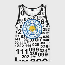 Майка-безрукавка мужская Лестер сити цифры символы, цвет: 3D-черный