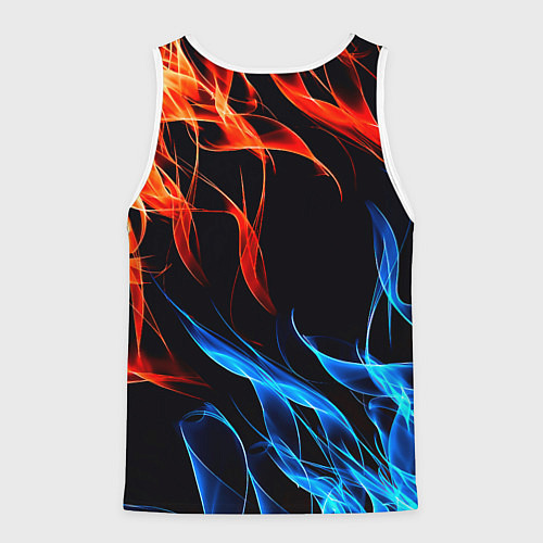 Мужская майка без рукавов Манчестер Юнайтед огонь битва / 3D-Белый – фото 2