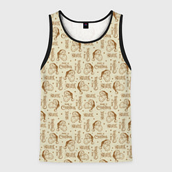 Майка-безрукавка мужская Ретро Санта, цвет: 3D-черный