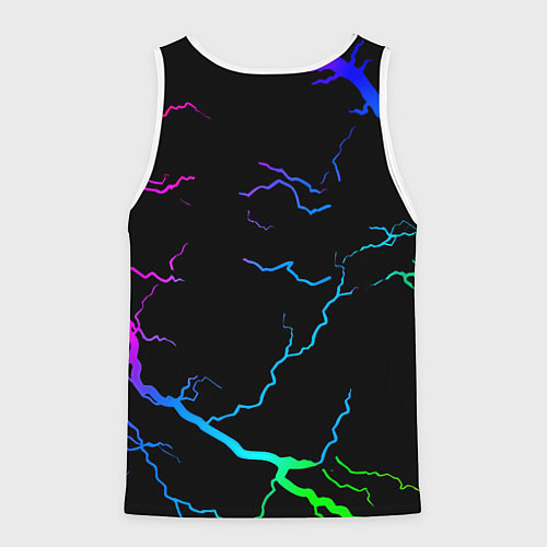 Мужская майка без рукавов Манчестер Юнайтед неоновые молнии / 3D-Белый – фото 2