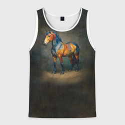 Майка-безрукавка мужская Конь Ренессанс, цвет: 3D-белый