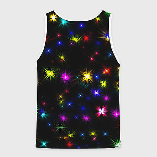 Мужская майка без рукавов Манчестер Юнайтед праздничные огни / 3D-Белый – фото 2