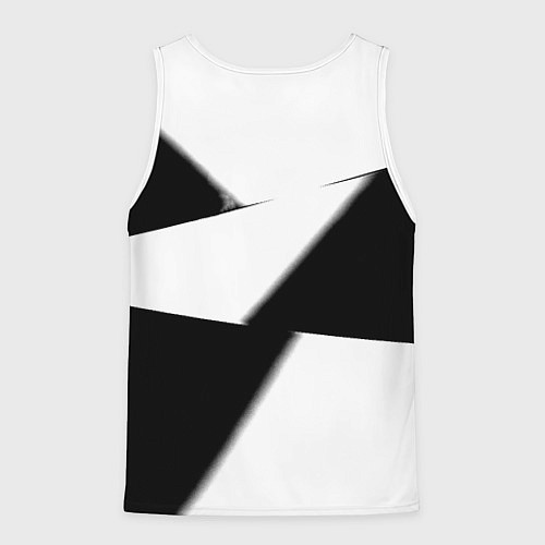 Мужская майка без рукавов Реал Мадрид геометрия полосы / 3D-Белый – фото 2