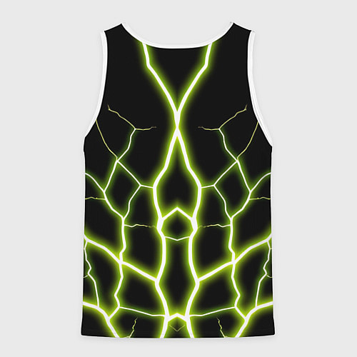 Мужская майка без рукавов Color green black / 3D-Белый – фото 2