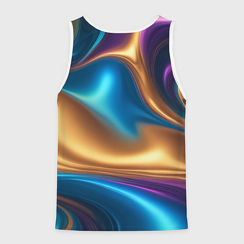 Мужская майка без рукавов Сплавы разноцветные / 3D-Белый – фото 2