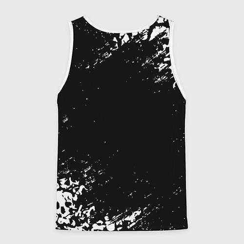 Мужская майка без рукавов Ювентус черепа краски / 3D-Белый – фото 2