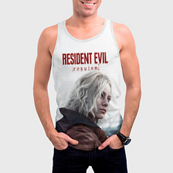 Майка-безрукавка мужская Грейс Эшкрофт Resident evil requiem, цвет: 3D-белый — фото 2