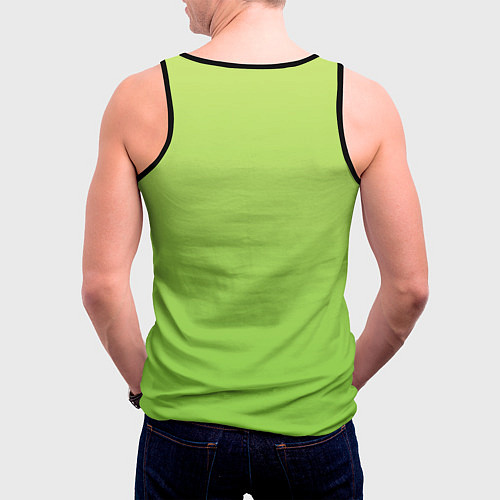 Мужская майка без рукавов Color lime green / 3D-Черный – фото 4