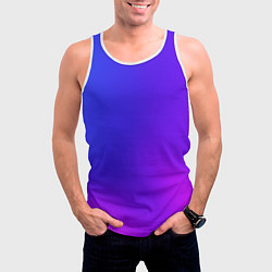 Майка-безрукавка мужская Color multicolored gradient, цвет: 3D-белый — фото 2