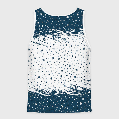 Мужская майка без рукавов Шрек и Осел - новый год / 3D-Белый – фото 2