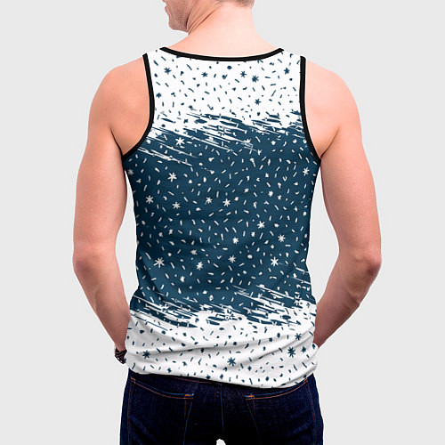 Мужская майка без рукавов Сантамаха / 3D-Черный – фото 4