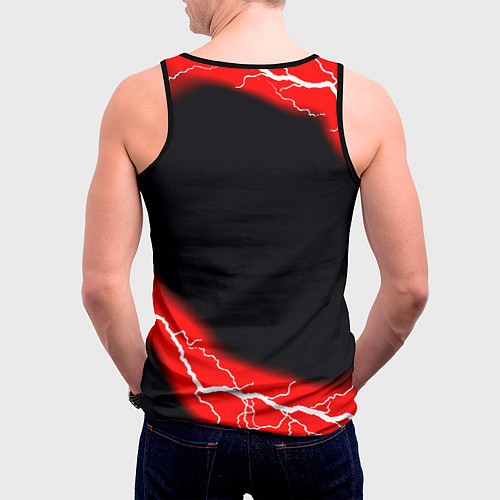 Мужская майка без рукавов Манчестер Юнайтед шторм молнии / 3D-Черный – фото 4