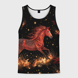 Мужская майка без рукавов Огненные лошади - паттерн