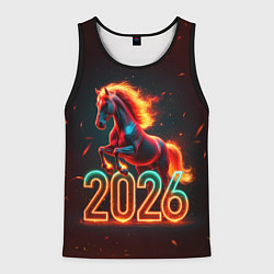 Мужская майка без рукавов Светящаяся лошадь 2026