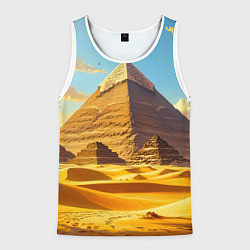 Мужская майка без рукавов Величие пирамид на закате