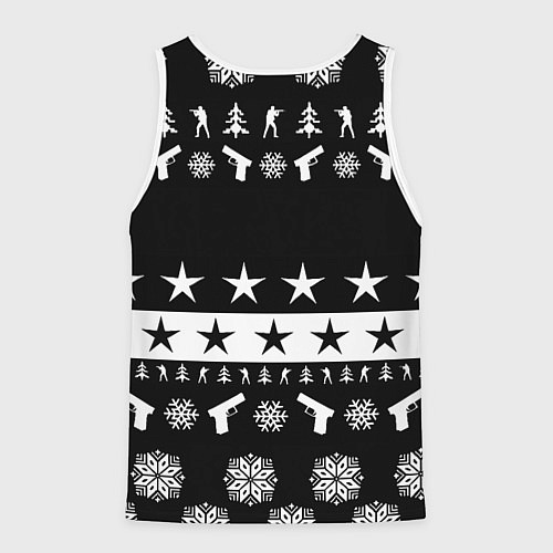 Мужская майка без рукавов Borussia x counter strike / 3D-Белый – фото 2