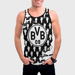 Майка-безрукавка мужская Borussia люди краски, цвет: 3D-черный — фото 2