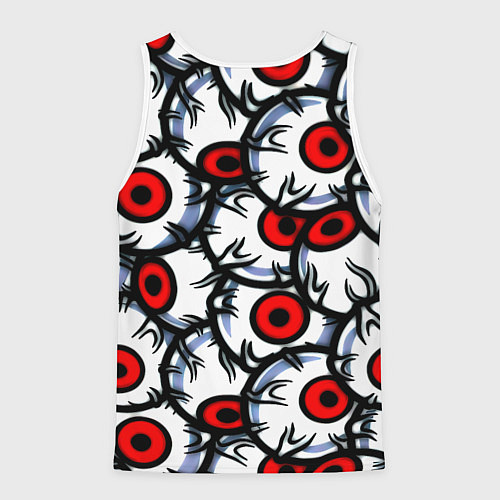 Мужская майка без рукавов Ювентус глаза / 3D-Белый – фото 2