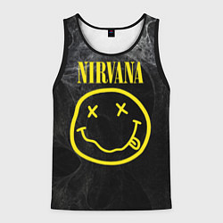 Майка-безрукавка мужская Nirvana Smoke, цвет: 3D-черный
