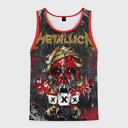 Майка-безрукавка мужская Metallica XXX, цвет: 3D-красный
