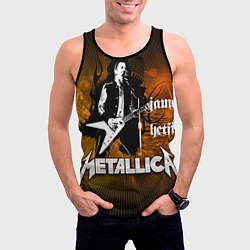 Майка-безрукавка мужская Metallica: James Hetfield, цвет: 3D-черный — фото 2