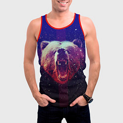 Майка-безрукавка мужская Roar Bear, цвет: 3D-красный — фото 2