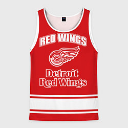Майка-безрукавка мужская Detroit red wings, цвет: 3D-белый