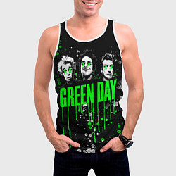 Майка-безрукавка мужская Green Day: Acid Colour, цвет: 3D-белый — фото 2
