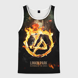 Майка-безрукавка мужская Linkin Park: Burning the skies, цвет: 3D-белый