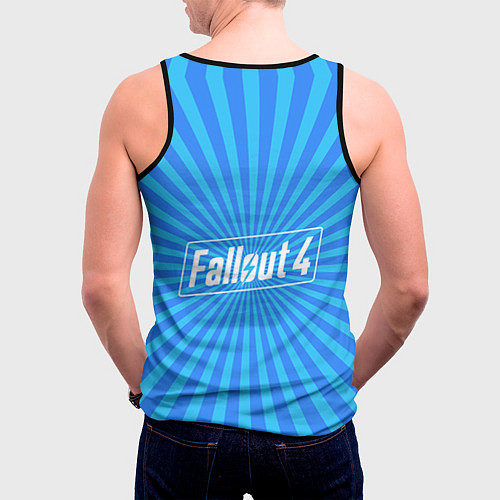 Мужская майка без рукавов Fallout Blue / 3D-Черный – фото 4