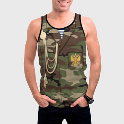 Майка-безрукавка мужская Униформа дембеля, цвет: 3D-черный — фото 2