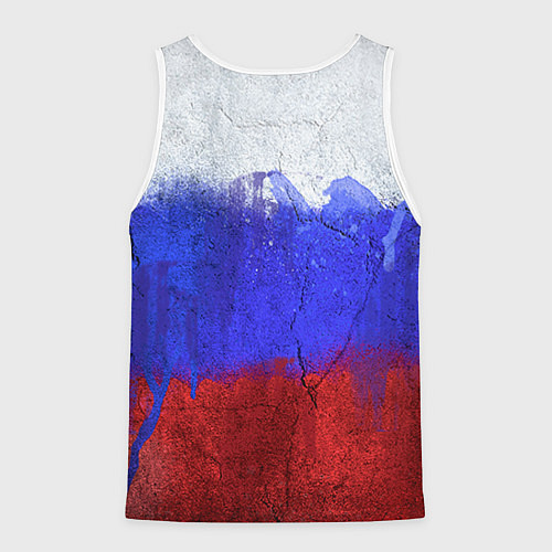 Мужская майка без рукавов Новогодний медведь РФ / 3D-Белый – фото 2