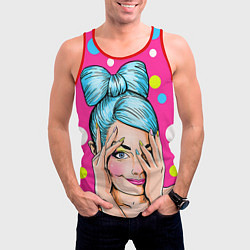 Майка-безрукавка мужская POP ART, цвет: 3D-красный — фото 2