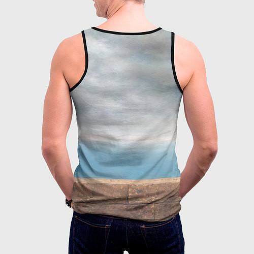 Мужская майка без рукавов Сын человеческий / 3D-Черный – фото 4
