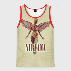 Майка-безрукавка мужская Nirvana Angel, цвет: 3D-красный