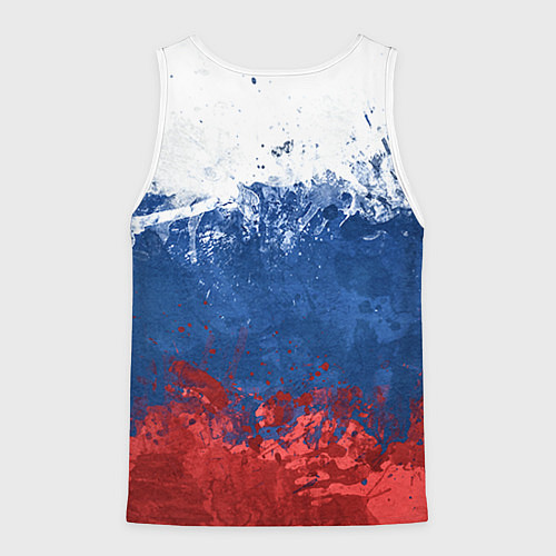 Мужская майка без рукавов Русский хоккеист / 3D-Белый – фото 2