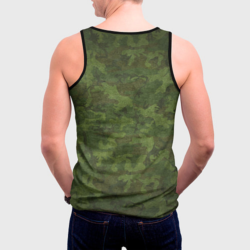 Мужская майка без рукавов Главнокомандующий Иван / 3D-Черный – фото 4